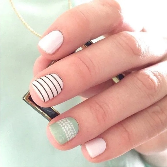 Jamberry White & Black Striped Nail Wraps - Country Club - Picture 11 of 13